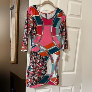 White Mark Fuchsia Dress